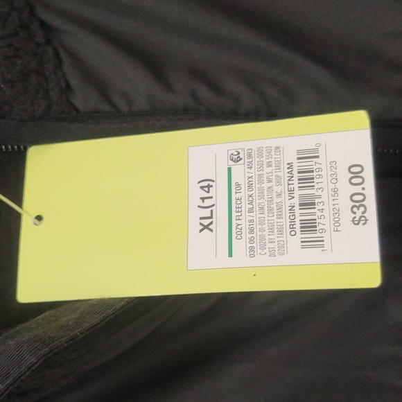 *SALE* NWT All in Motion Fleece Jacket Size XL/14 - Picture 4 of 5